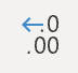 The Increase Decimal button on the Excel ribbon